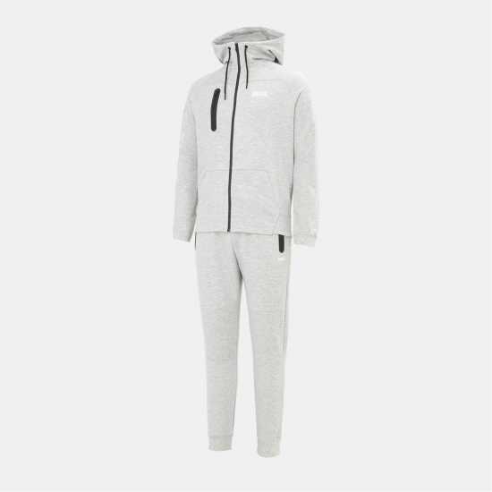 Lonsdale Mens Tracksuit Marl Grey Lonsdale Mens Tracksuit Marl Grey