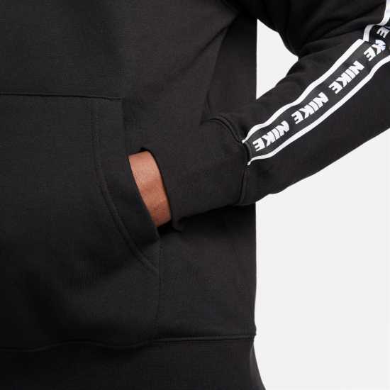 Nike Club Fleece Men's Graphic Hooded Tracksuit Black/White Мъжки спортни екипи в две части