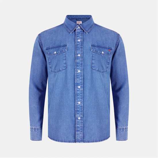Lee Cooper Дънкова Риза Long Sleeve Denim Shirt  