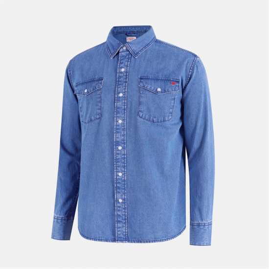 Lee Cooper Дънкова Риза Long Sleeve Denim Shirt  
