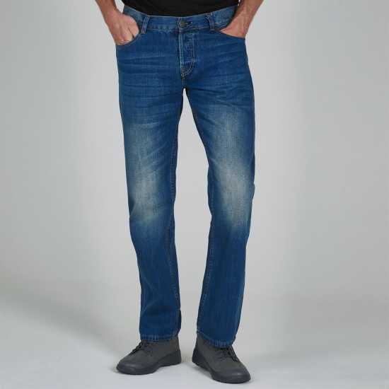 Мъжки дънки Firetrap Мъжки Дънки Rom Straight Leg Jeans Mens Средно перо перо Firetrap Мъжки Дънки Rom Straight Leg Jeans Mens Средно перо перо Мъжки дънки