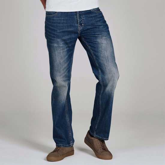 Мъжки дънки Firetrap Мъжки Дънки Rom Straight Leg Jeans Mens Светло пране Firetrap Мъжки Дънки Rom Straight Leg Jeans Mens Светло пране Мъжки дънки