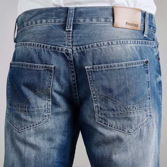 Firetrap Мъжки Дънки Rom Straight Leg Jeans Mens Reg Light Wash Мъжки дънки