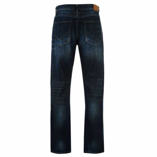 Firetrap Мъжки Дънки Rom Straight Leg Jeans Mens Reg Dark Wash - Мъжки дънки