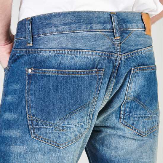 Мъжки дънки Firetrap Мъжки Дънки Rom Straight Leg Jeans Mens Рег Тъмно Перо Firetrap Мъжки Дънки Rom Straight Leg Jeans Mens Рег Тъмно Перо Мъжки дънки