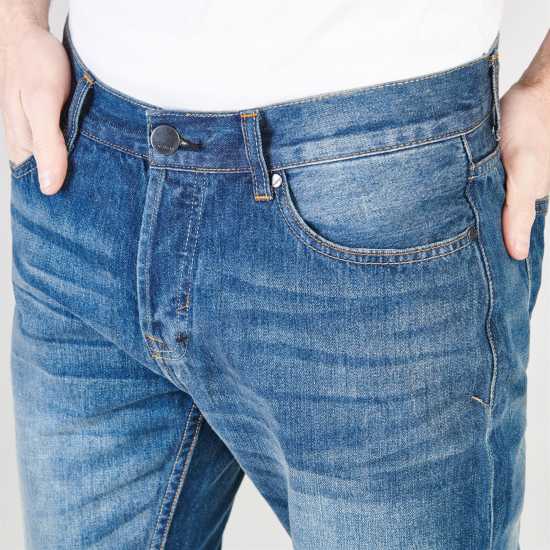 Firetrap Мъжки Дънки Rom Straight Leg Jeans Mens Reg Dark Wash - Мъжки дънки
