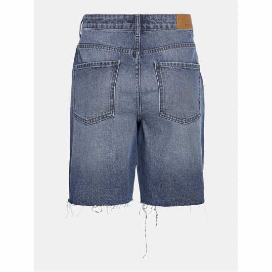 Noisy May Дънкови Къси Панталони Women's Loose Denim Shorts Средно син деним 