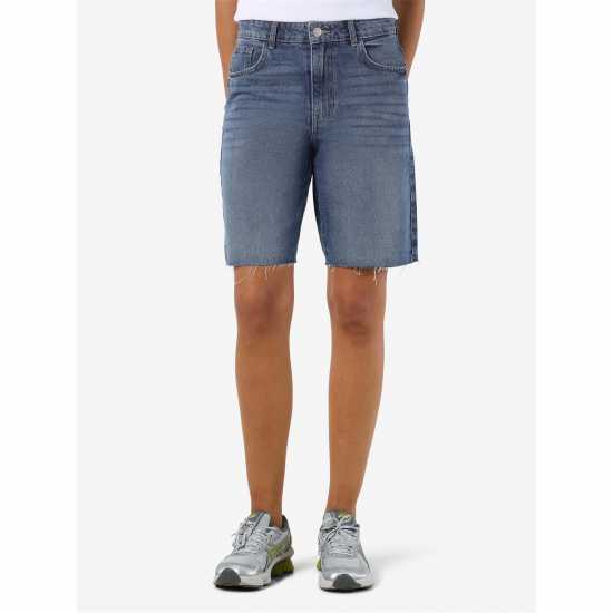 Noisy May Дънкови Къси Панталони Women's Loose Denim Shorts Средно син деним 