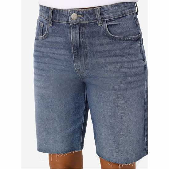 Noisy May Дънкови Къси Панталони Women's Loose Denim Shorts Средно син деним 