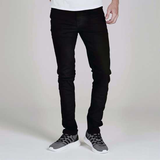 Firetrap Мъжки Скини Дънки Skinny Jeans Mens Черно Мъжки дънки