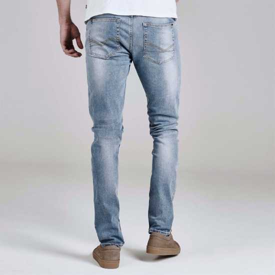 Firetrap Мъжки Скини Дънки Skinny Jeans Mens Бели пране Мъжки дънки