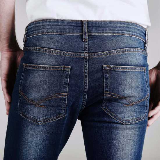 Firetrap Мъжки Скини Дънки Skinny Jeans Mens Mid Wash Мъжки дънки