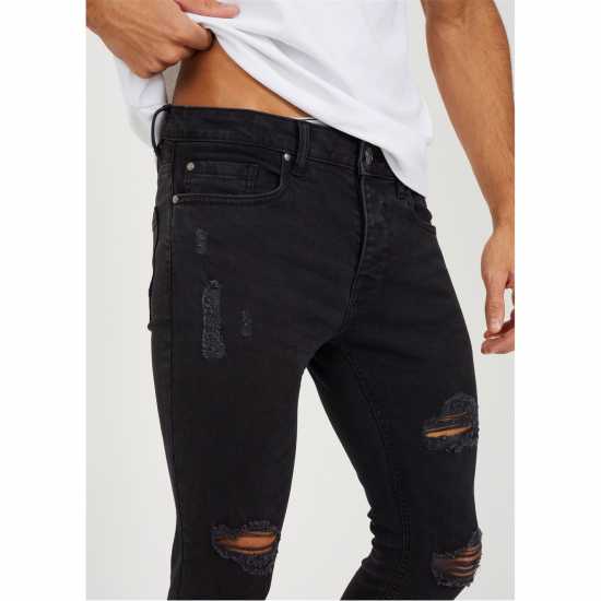 Brave Soul Skinny Fit Jean With Knee Rips Brave Soul Skinny Fit Jean With Knee Rips