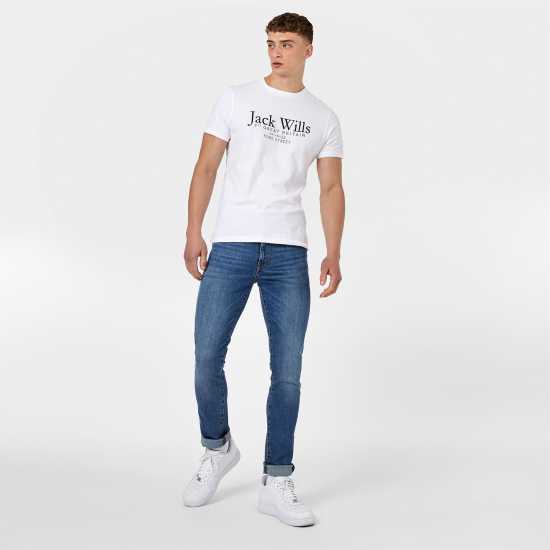 Мъжки дънки Вталени Дънки Jack Wills Skinny Jeans Средно индиго Вталени Дънки Jack Wills Skinny Jeans Средно индиго Мъжки дънки