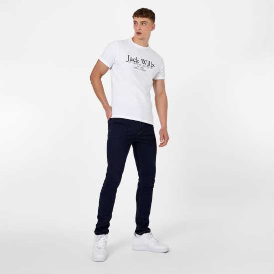 Мъжки дънки Вталени Дънки Jack Wills Skinny Jeans Индиго промивка Вталени Дънки Jack Wills Skinny Jeans Индиго промивка Мъжки дънки