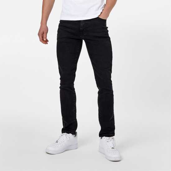 Вталени Дънки Jack Wills Skinny Jeans Износен черен Мъжки дънки