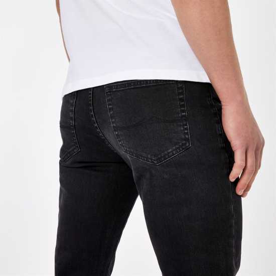 Вталени Дънки Jack Wills Skinny Jeans Износен черен Мъжки дънки