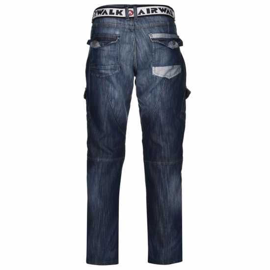 Мъжки дънки Airwalk Карго Джинси Мъжки Belted Cargo Jeans Mens Средно перо Airwalk Карго Джинси Мъжки Belted Cargo Jeans Mens Средно перо Мъжки дънки
