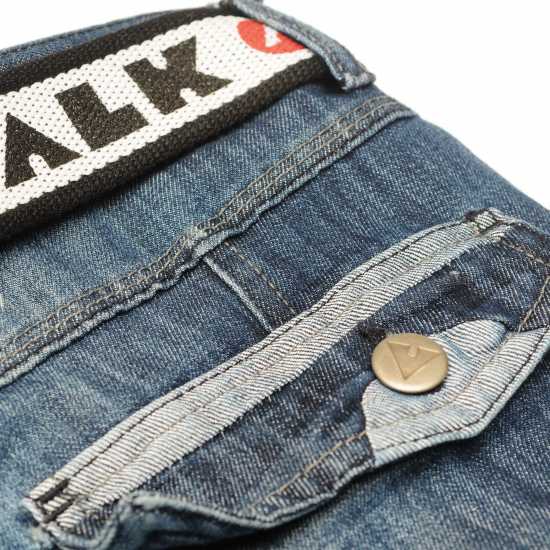 Airwalk Карго Джинси Мъжки Belted Cargo Jeans Mens Mid Wash Мъжки дънки