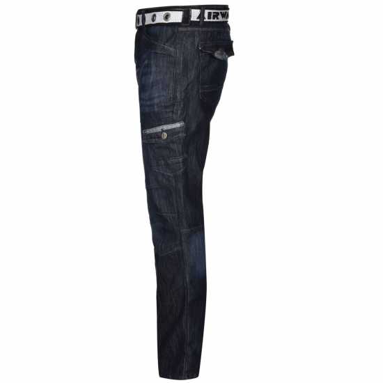 Airwalk Карго Джинси Мъжки Belted Cargo Jeans Mens Тъмно перо Мъжки дънки