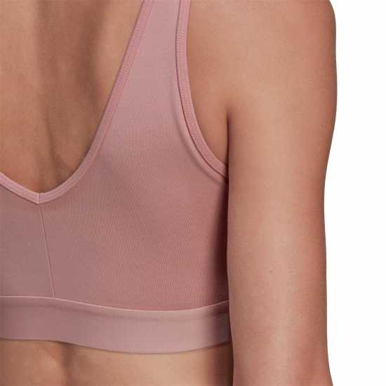 Adidas 3-Stripes Crop Top With Removable Pads Light Pink Дамско бельо