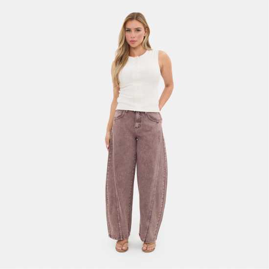 Ribbed Button Front Long Sleeved Top  Дамски тениски и фланелки