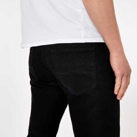 Стеснени Дънки Jack Wills Slim Jeans Black Мъжки дънки