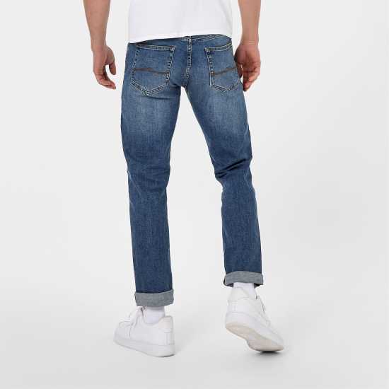 Стеснени Дънки Jack Wills Slim Jeans Средно индиго Мъжки дънки