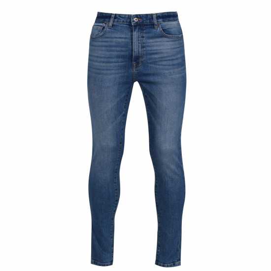 Стеснени Дънки Jack Wills Slim Jeans Mid Indigo Мъжки дънки
