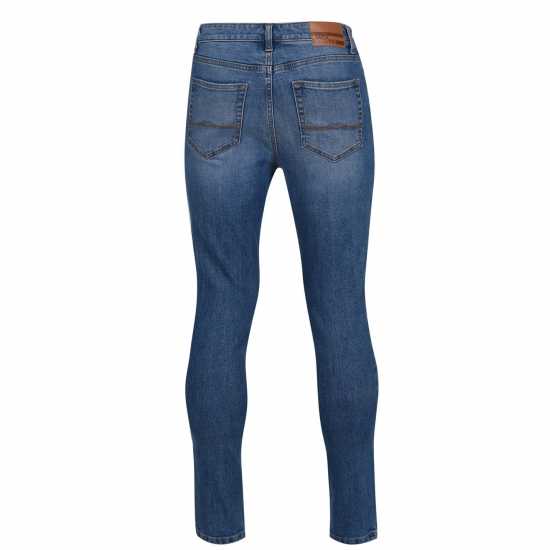 Стеснени Дънки Jack Wills Slim Jeans Средно индиго Мъжки дънки