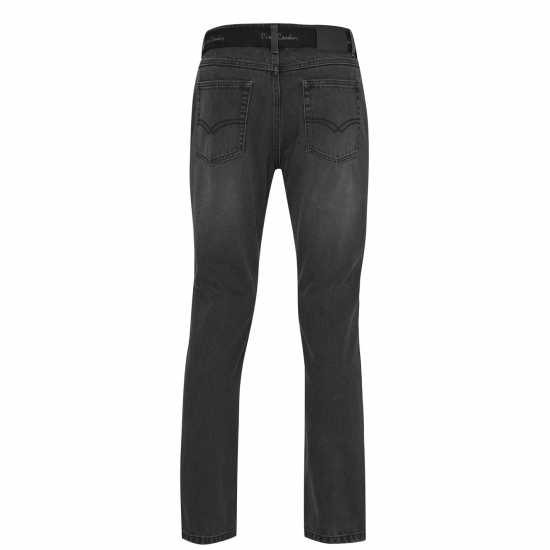 Pierre Cardin Мъжки Джинси С Колан Belted Jeans Mens Grey Wash Мъжки дънки