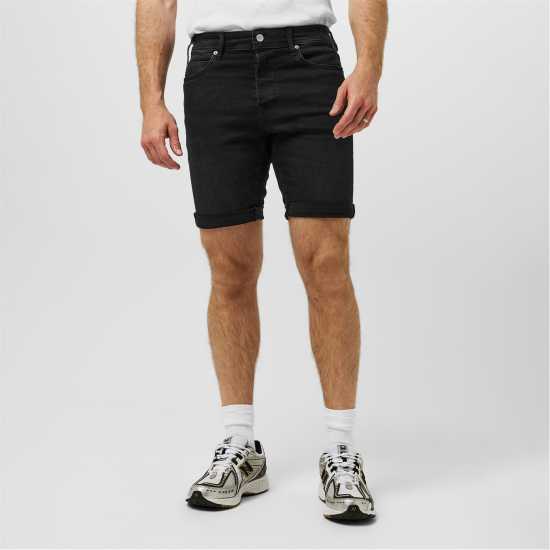 Replay Дънкови Къси Панталони Men's Stretch Denim Shorts Прано черно Replay Дънкови Къси Панталони Men's Stretch Denim Shorts Прано черно