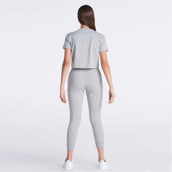 Siksilk Cropped T-Shirt Juniors Сив марл Детски тениски и фланелки