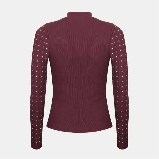Дамски тениски и фланелки Biba Горнище С Дълъг Ръкав Ribbed Long Sleeve Top Fig Biba Горнище С Дълъг Ръкав Ribbed Long Sleeve Top Fig Дамски тениски и фланелки