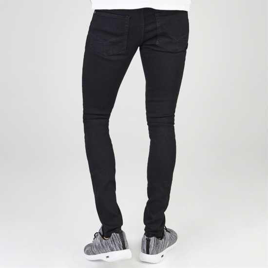 Firetrap Вталени Дънки Super Skinny Jeans Черно 2 Мъжки дънки
