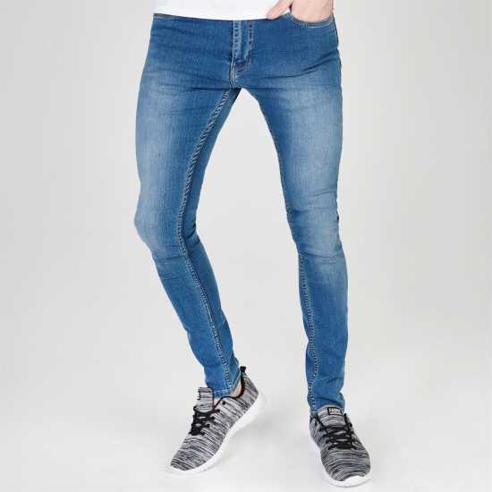 Firetrap Вталени Дънки Super Skinny Jeans Средно перо 2 Мъжки дънки