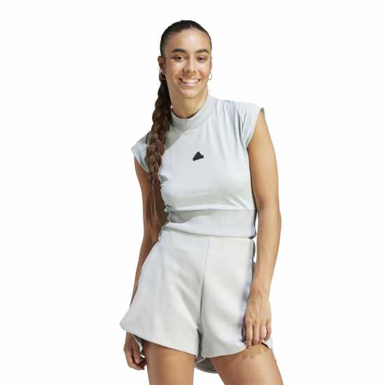 Дамски тениски и фланелки Adidas Z.n.e Short Sleeve High Neck T-Shirt Womens Adidas Z.n.e Short Sleeve High Neck T-Shirt Womens Дамски тениски и фланелки