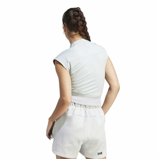 Дамски тениски и фланелки Adidas Z.n.e Short Sleeve High Neck T-Shirt Womens Adidas Z.n.e Short Sleeve High Neck T-Shirt Womens Дамски тениски и фланелки