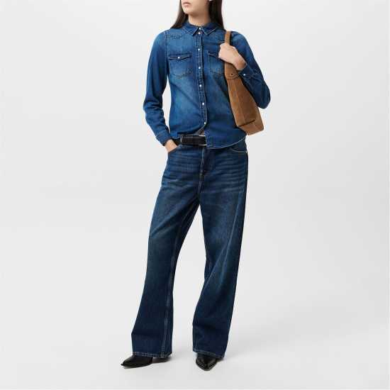 Vero Moda Дънкова Риза Women's Maria Long-Sleeve Denim Shirt Vero Moda Дънкова Риза Women's Maria Long-Sleeve Denim Shirt