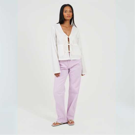 Brave Soul Women's Para Straight Leg Jeans Lilac 