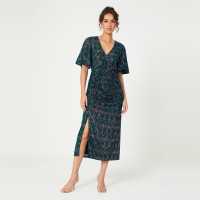 Средна Рокля Be You Sequin V Neck Midi Dress  Дамски поли и рокли