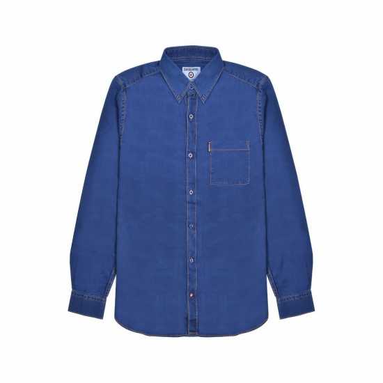 Мъжки ризи Lambretta Дънкова Риза Denim Shirt Морска синьо Lambretta Дънкова Риза Denim Shirt Морска синьо Мъжки ризи