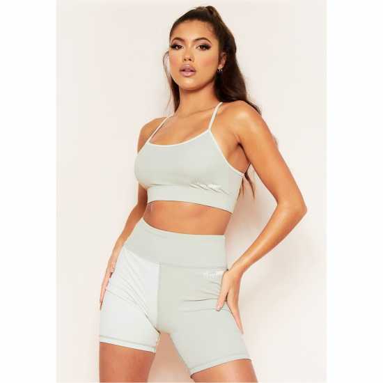 Дамски тениски и фланелки Missy Empire Sport Colour Block Cross Back Strappy Gym Top Зелено Missy Empire Sport Colour Block Cross Back Strappy Gym Top Зелено Дамски тениски и фланелки