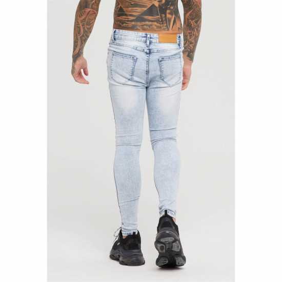 Вталени Дънки Good For Nothing Skinny Jeans Acid Blue  Мъжки дънки