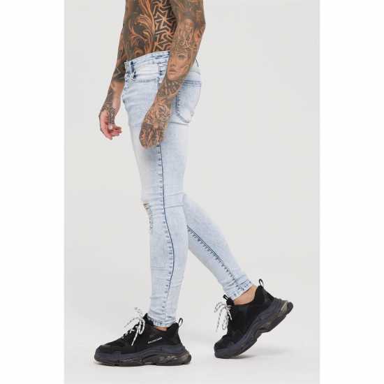 Вталени Дънки Good For Nothing Skinny Jeans Acid Blue  Мъжки дънки