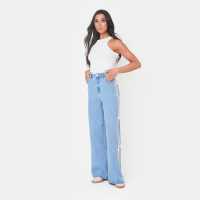 Bow Side Wide Leg Jeans  