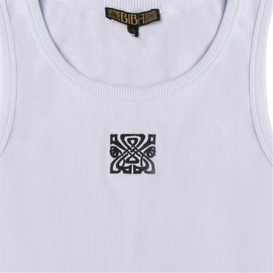 Дамски тениски и фланелки Biba Logo Vest Ld53 White Biba Logo Vest Ld53 White Дамски тениски и фланелки