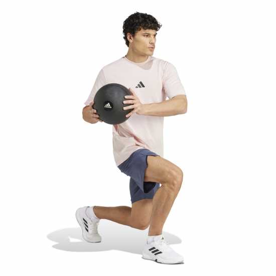 Adidas Мъжка Риза Strength Graphic T-Shirt Mens Пясъчно розово Мъжко облекло за едри хора