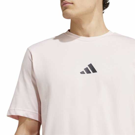 Adidas Мъжка Риза Strength Graphic T-Shirt Mens Пясъчно розово Мъжко облекло за едри хора