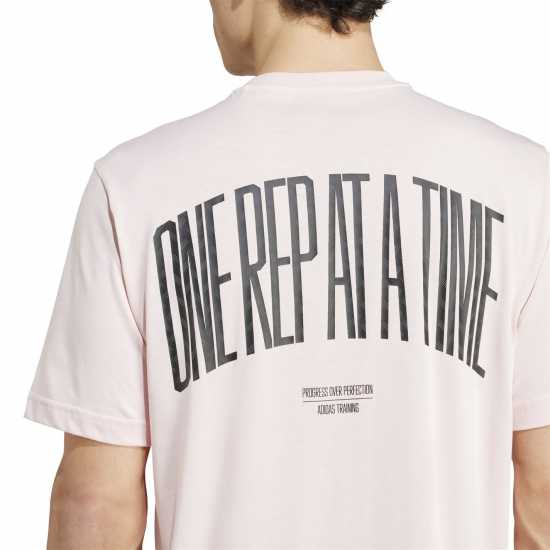 Adidas Мъжка Риза Strength Graphic T-Shirt Mens Пясъчно розово Мъжко облекло за едри хора